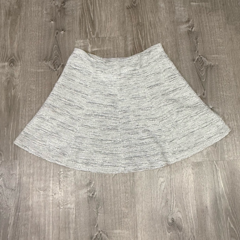 LOFT Light Gray tweed Skater Skirt